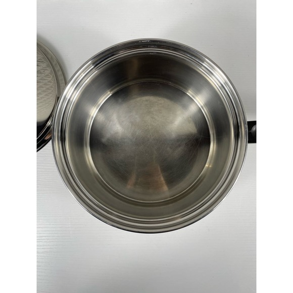 Vintage Luster Craft 3 Quart Saucepan Made In USA 3 Ply Stainless Steel - Picture 7 of 8